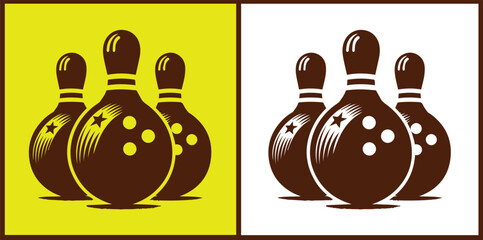 bowling ball icon set bowling ball symbol collection Vector illustration