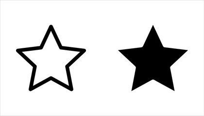 star icon and favorite icon set. Vector illustration isolated on white background.