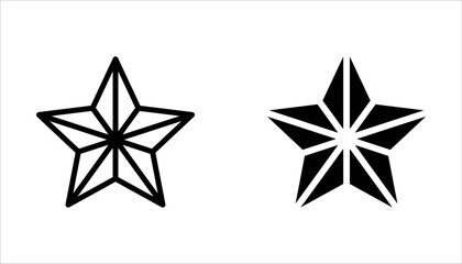 star icon and favorite icon set. Vector illustration isolated on white background.