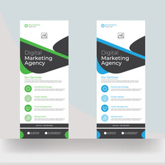 Business marketing roll up Digital banner and rack card corporate template