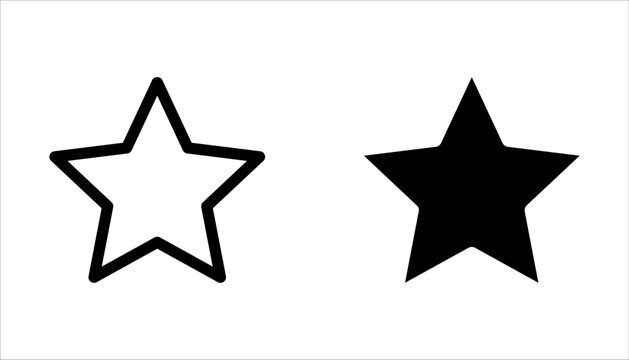 star icon and favorite icon set. Vector illustration isolated on white background.
