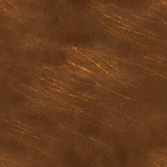 Seamless 4k photo texture photo of brown colored scratched and damaged leather material with stains.