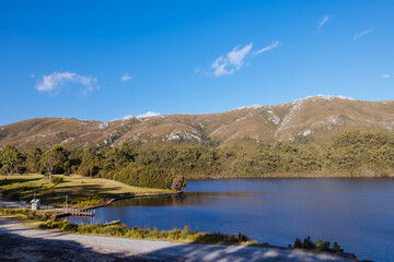 Lake Pedder Landscape in Tasmania Australia