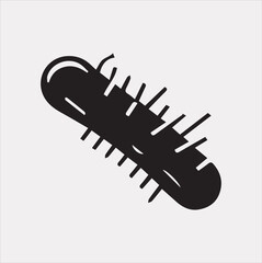 bacteria vector silhouette on a white background