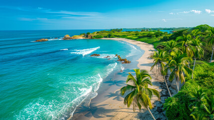 Tropical Paradise Beach  Aerial View