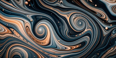 The image is a colorful swirl of lines and shapes, with a mix of blue