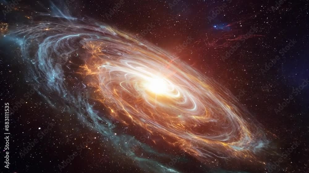 Wall mural majestic galaxy swirl amidst cosmic starscape
