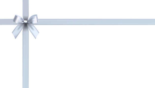 silver bow vector design material