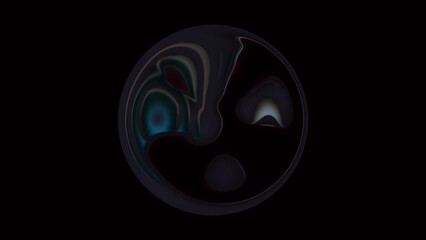 Abstract energy sphere of particles and waves of magical glow, flickering light and changing perspectives, Stylish 3D Abstract Animation Color Wavy Smooth Wall.