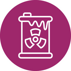 Toxic Waste Vector Line White Circles Multicolors