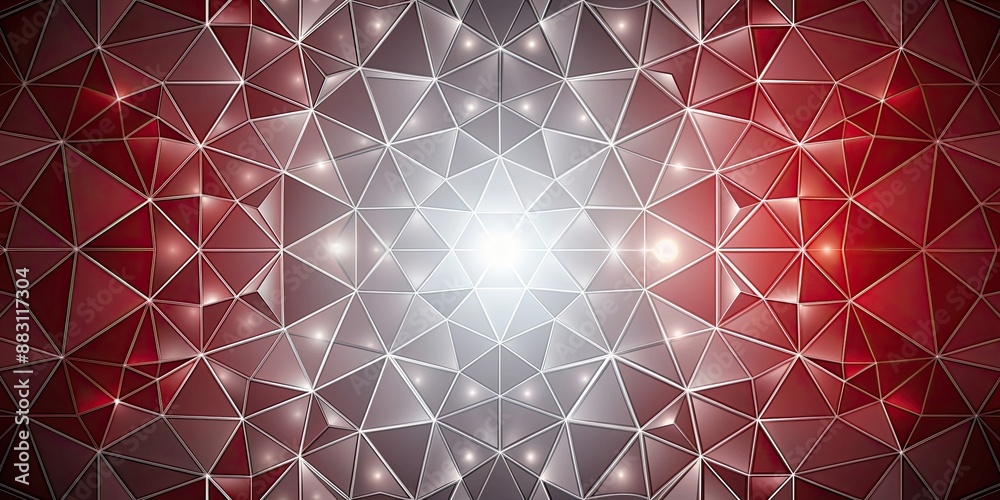 Sticker Astral geometric background in light silver and crimson red, astral, geometric, background, silver, crimson, red, abstract