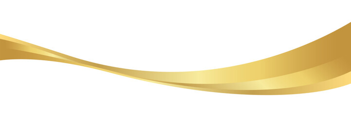 gold wave curve, golden wave corner shape for element, stripes ribbon golden graphic, striped gold
