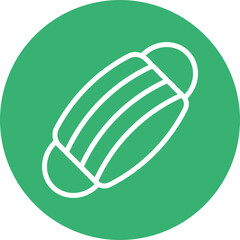 Face Mask Vector Line White Circles Multicolors