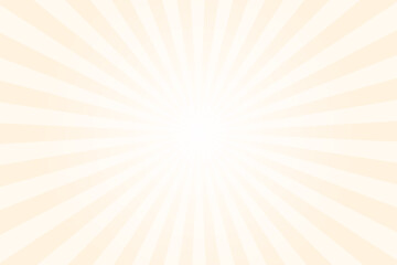 Obraz premium Yellow Background with White Sun Ray. Pattern of Starburst. Abstract Peach Cream Yellow Texture with Light of Sunburst. Radial Beam of Sunlight. Retro Background with Flash. Design of Sunbeams.