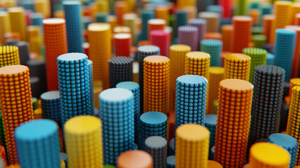 Obraz premium Vivid 3D Infographic A Mesmerizing 4-Step Modern Design