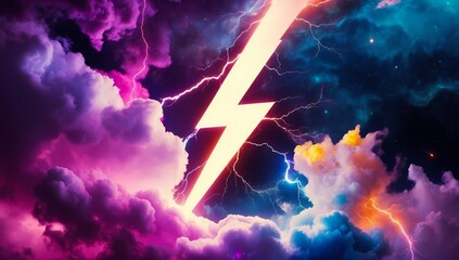Innovative, lightning, creative background, lightning sky