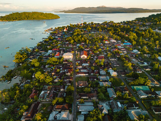 Morning View in Saparua Island, Central Maluku, Indonesia