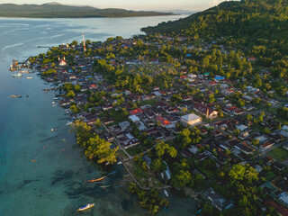 Morning View in Saparua Island, Central Maluku, Indonesia