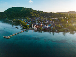 Morning View in Saparua, Central Maluku, Indonesia