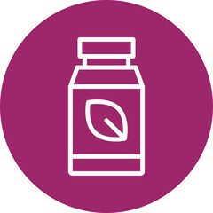 Herbal Vector Line White Circles Multicolors