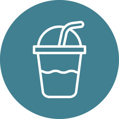 Drink Vector Line White Circles Multicolors