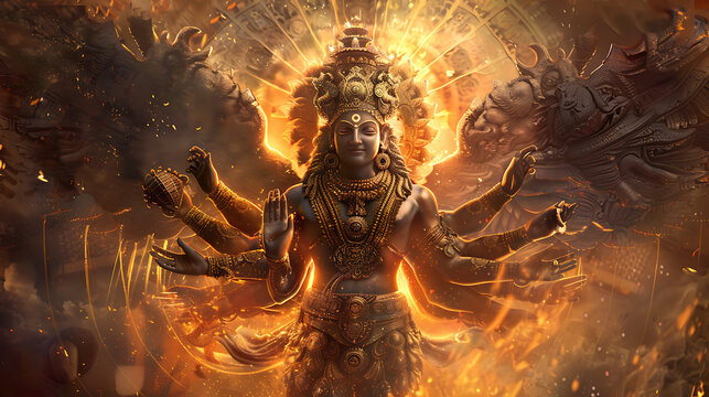 Vishnu, wallpaper, god of wealth and prosperity