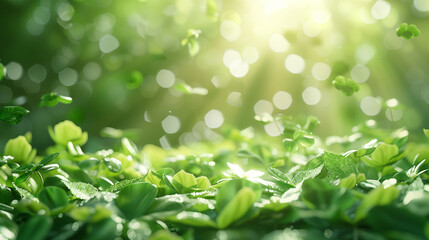 glittered petal background, nature and green, defocused.