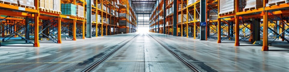 Obraz premium Advanced Global Supply Chain Efficiency through Cutting-Edge Warehousing and Logistics Solutions Simplifying International Business Operations