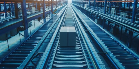 Fototapeta premium Advanced Global Supply Chain Efficiency through Cutting-Edge Warehousing and Logistics Solutions Simplifying International Business Operations
