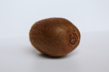 One kiwi fruit isolated on white background