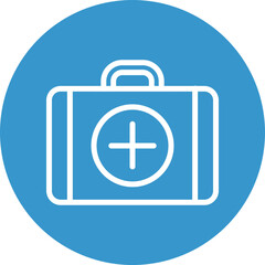 Health Vector Line White Circles Multicolors