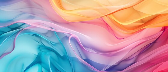 Fototapeta premium ABSTRACT WAVE BACKGROUND WHIT PASTEL COLORS ABSTRACT LIQUID LINES WHIT VIBRANT COLORS SMOOTH WALLPAPER