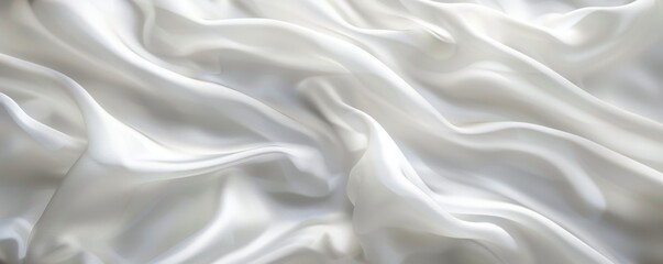 Obraz premium Abstract White Silk Fabric Texture, Texture, Fabric, Background, Drape
