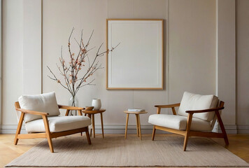 Minimalist Interior Design. copy space