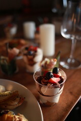 dessert with berries