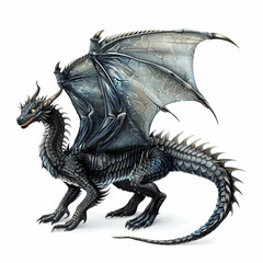 Fototapeta premium 3D dragon in white background vector image