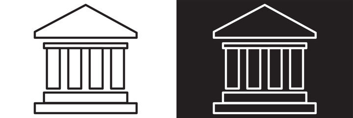 bank building vector icon