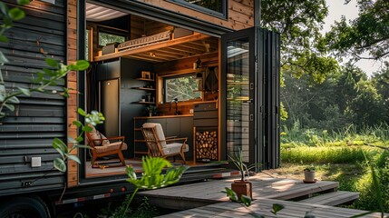 Compact Tiny House with Innovative Built-in Storage Solutions for Efficient Living