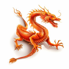 Obraz premium 3D dragon in white background vector image