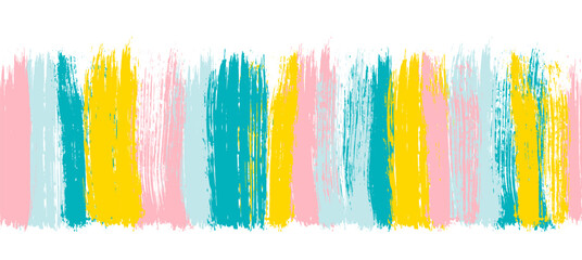 Art seamless pattern with brush paint stroke in pastel colors. Vector illustration