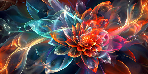 abstract background flower, ai generated.