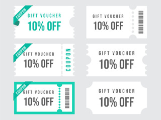 Coupon fashion ticket card element template for graphics design