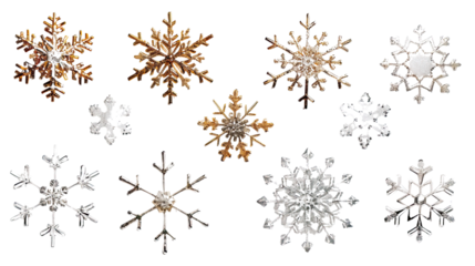 Snowflake on transparent background