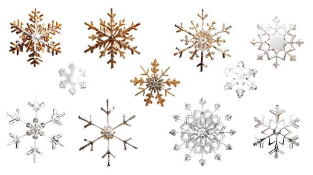 Snowflake on transparent background