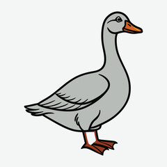 A colorful duck vector eps