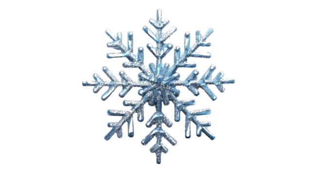 Snowflake on transparent background
