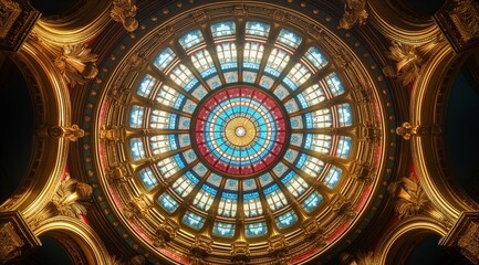 Stained Glass Dome Ceiling