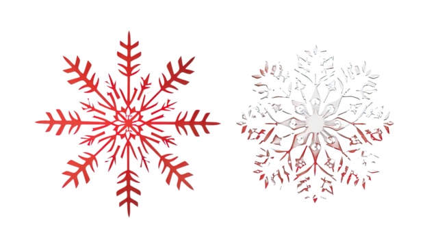 Snowflake on transparent background