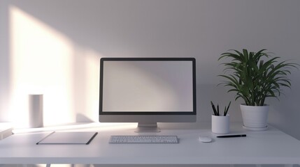 Minimalist Home Office Desk Setup.