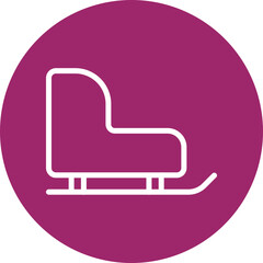 Sled Vector Line White Circles Multicolors